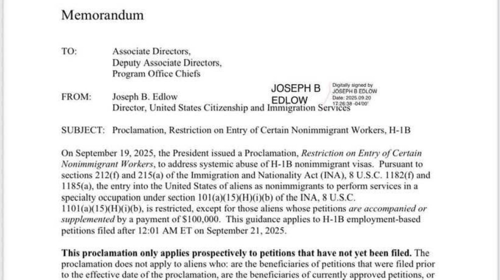 আমেরিকায় এইচ-১বি ভিসায় নতুন বিধিনিষেধ জারি আমেরিকায় এইচ-১বি ভিসায় নতুন বিধিনিষেধ জারি