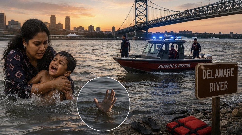 শিশুকে ডুবে যাওয়া থেকে বাঁচালেন নারী, এরপরই Delaware River-এ নিখোঁজ