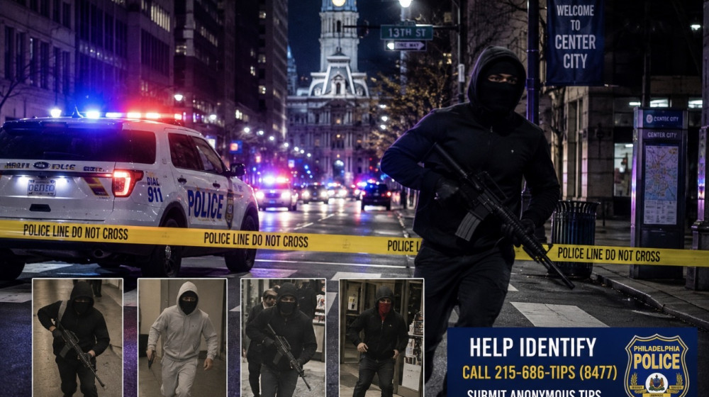 Center City-তে AR-15-ধরনের রাইফেল নিয়ে ডাকাতি, অন্তত চার সন্দেহভাজনকে খুঁজছে পুলিশ