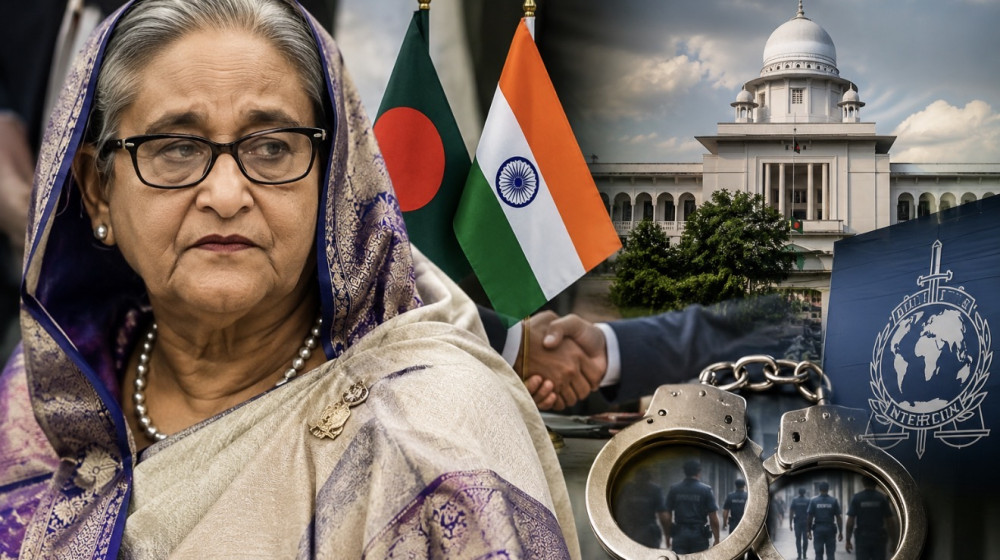 শেখ হাসিনাকে দেশে ফেরাতে ভারতের দ্বারস্থ ঢাকা, ইন্টারপোলে রেড নোটিশের আবেদন