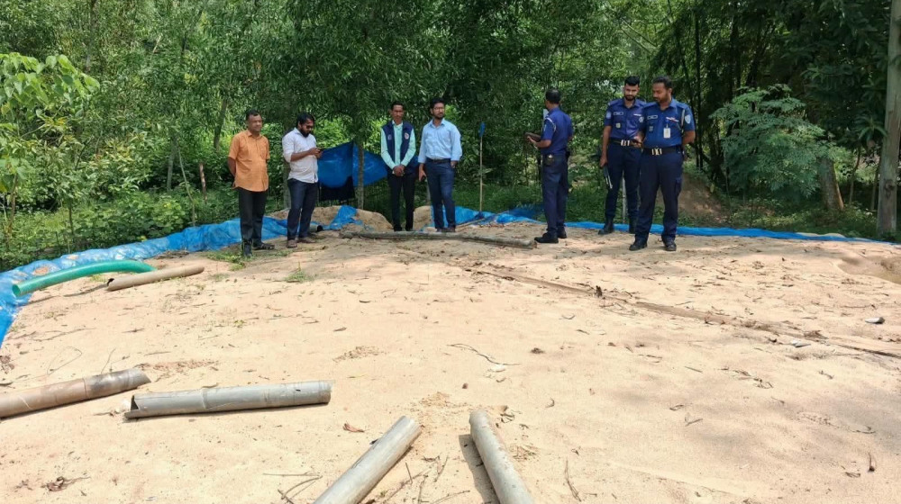 শ্রীমঙ্গলে অবৈধভাবে উত্তোলনকৃত ১০ হাজার ঘনফুট বালু জব্দ