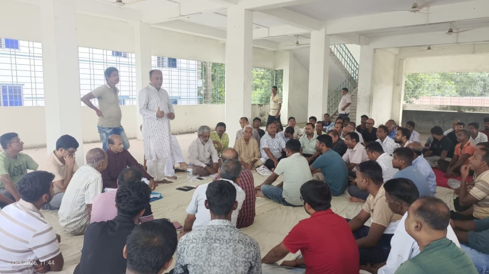 নওগাঁয় ৬ দিনের দুর্গাপূজা সুষ্ঠভাবে সম্পন্ন করতে বর্ধিত সভা
