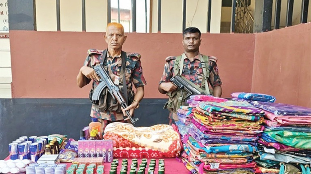 বেনাপোল সীমান্তে ৫৪ লাখ ৭২ হাজার টাকার ভারতীয় চোরাচালানী মালামাল জব্দ