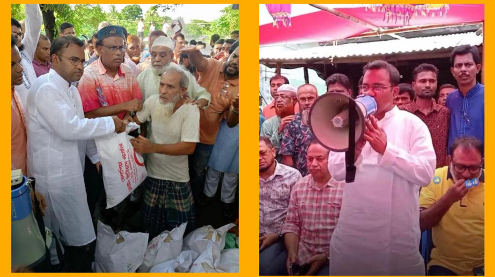 বন্যা কবলিত মানুষের পাশে ডক্টর খন্দকার মারুফ হোসেন। বন্যা কবলিত মানুষের পাশে ডক্টর খন্দকার মারুফ হোসেন।